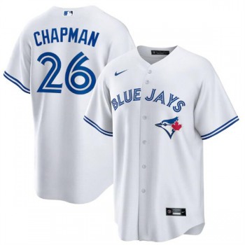 Men's Toronto Blue Jays #26 Matt Chapman White Cool Base Stitched Jersey
