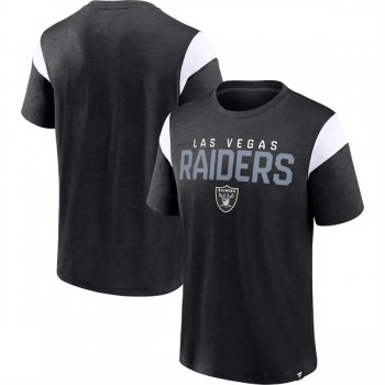 Men's Las Vegas Raiders Black White Home Stretch Team T-Shirt