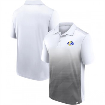 Men's Los Angeles Rams White Gray Iconic Parameter Sublimated Polo