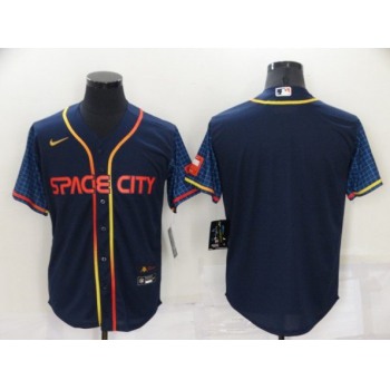 Men's Houston Astros Blank 2022 Navy City Connect Cool Base Stitched Jersey