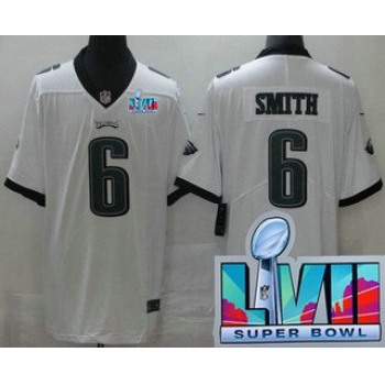 Women's Philadelphia Eagles #6 DeVonta Smith Limited White Super Bowl LVII Vapor Jersey