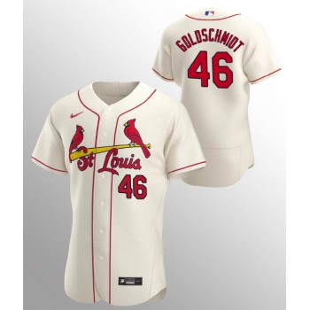 Men's St. Louis Cardinals #46 Paul Goldschmidt Cream Flex Base Stitched MLB Jersey