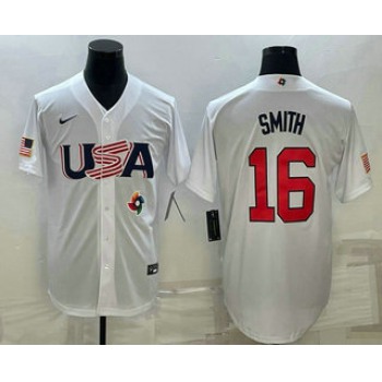 Men's USA Baseball #16 Will Smith 2023 White World Baseball Classic Stitched Jerseys